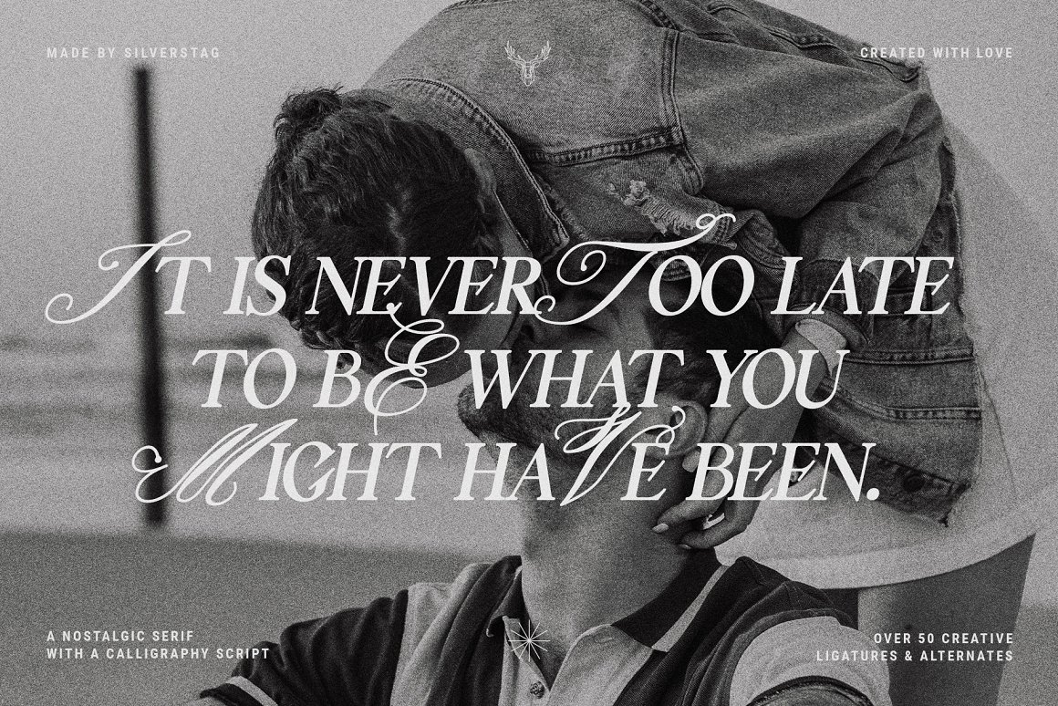 怀旧海报画册Logo标题衬线英文字体 Silver Garden Nostalgic Duo Font 设计素材 第7张-素材湾丨精选海外优质设计素材资源 怀旧海报画册Logo标题衬线英文字体 Silver Garden Nostalgic Duo Font 设计素材 sucaiwan.com