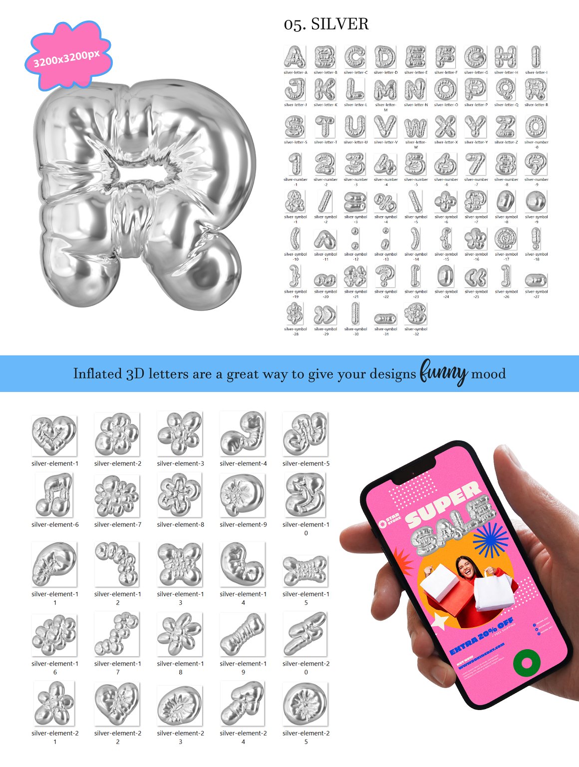 趣味卡通彩色3D糖果色炫彩雷瑟气球质感泡泡胖胖字母字体PS免扣素材 3D Inflated Type 2 Letters, Numbers 图片素材 第13张-素材湾丨精选海外优质设计素材资源 趣味卡通彩色3D糖果色炫彩雷瑟气球质感泡泡胖胖字母字体PS免扣素材 3D Inflated Type 2 Letters, Numbers 图片素材 sucaiwan.com