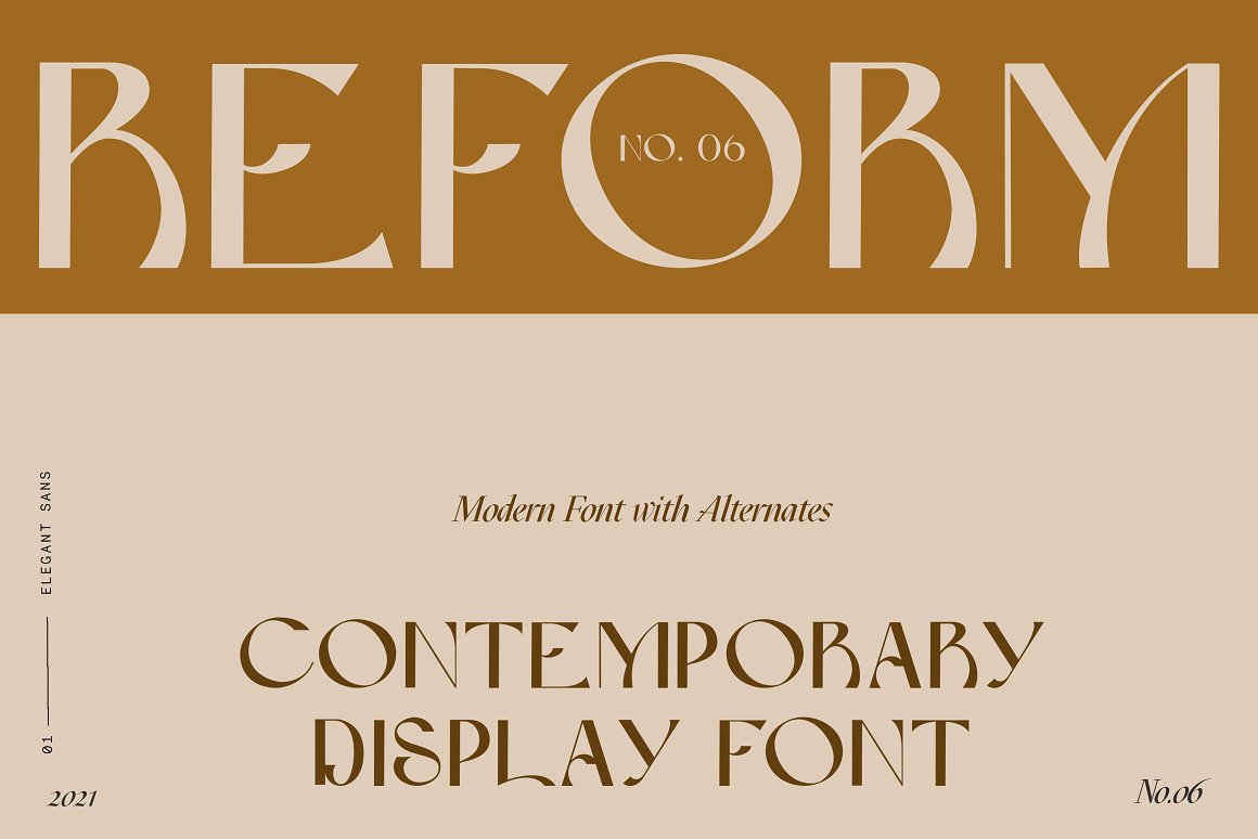 英文字体:超现实梦幻时尚逆反差品牌LOGO杂志标题设计英文字体 Reform Modern Display Font 设计素材 第12张-素材湾丨精选海外优质设计素材资源 英文字体:超现实梦幻时尚逆反差品牌LOGO杂志标题设计英文字体 Reform Modern Display Font 设计素材 sucaiwan.com
