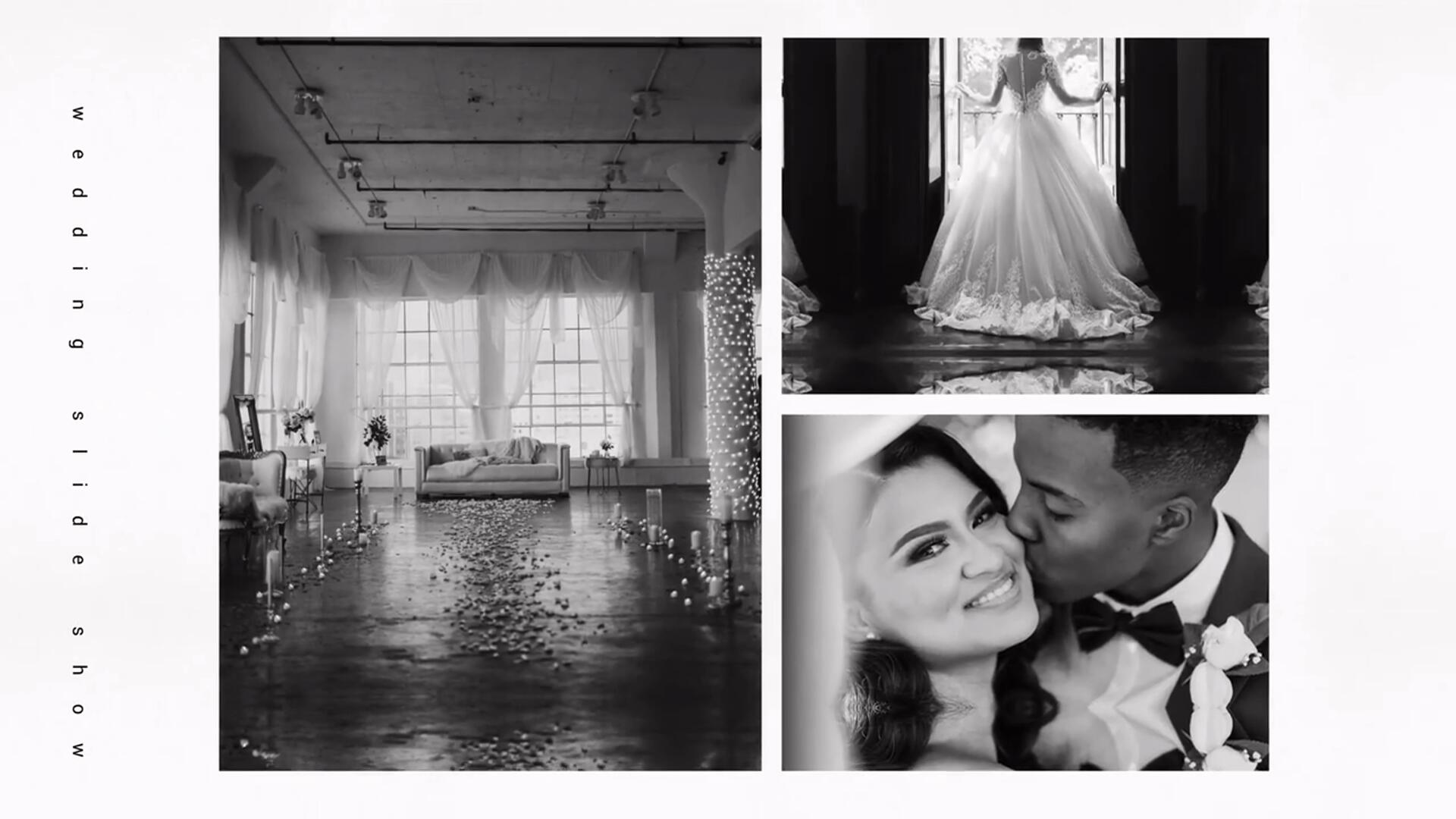 AE/PR/FCPX模板：花卉婚礼拼贴复古优雅衬线日期水彩幻灯片开场片头 . sucaiwan.com