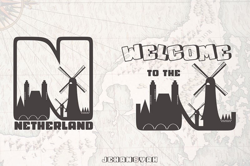 City Tour创意图形英文字体 设计素材 sucaiwan.com