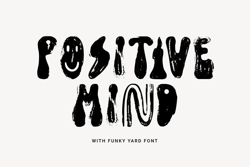 Funky Yard可爱手绘英文字体 设计素材 sucaiwan.com