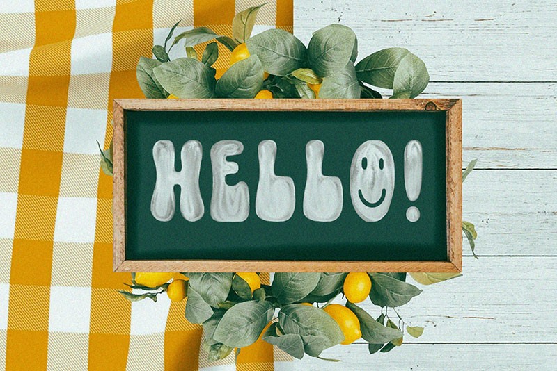 Funky Yard可爱手绘英文字体 设计素材 sucaiwan.com