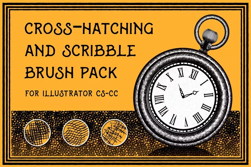 20个交叉线阴影纹理AI笔刷 笔刷资源 sucaiwan.com