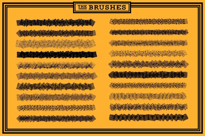 20个交叉线阴影纹理AI笔刷 笔刷资源 sucaiwan.com