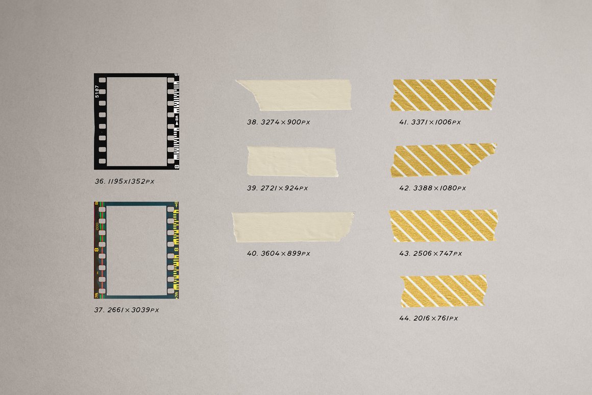 40+个高品质宝丽来电影帧胶片框架社交媒体PSD模板+PNG素材套件 High_Quality_Film_Frames_Kit 样机素材 sucaiwan.com