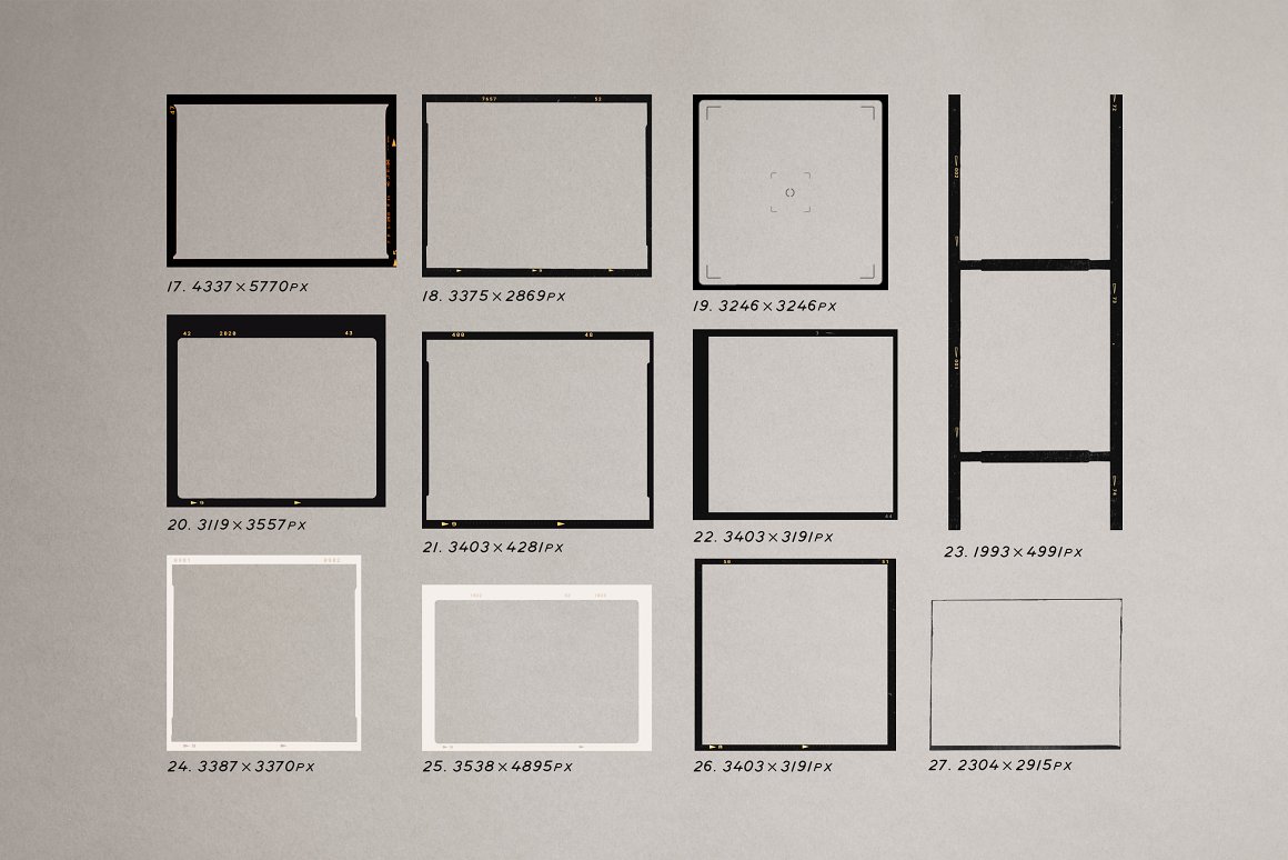 40+个高品质宝丽来电影帧胶片框架社交媒体PSD模板+PNG素材套件 High_Quality_Film_Frames_Kit 样机素材 sucaiwan.com