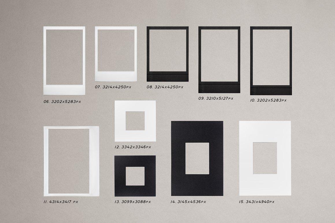 40+个高品质宝丽来电影帧胶片框架社交媒体PSD模板+PNG素材套件 High_Quality_Film_Frames_Kit 样机素材 sucaiwan.com