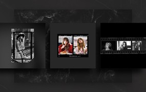 20个复古极简主义黑色INS电影帧胶片边框样机PSD模板包 Noir-instagram_film