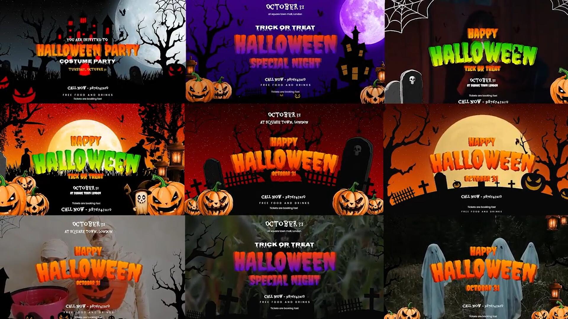 FCPX插件：10万圣节恐怖哥特式惊悚场景幽灵文字标题包 . sucaiwan.com