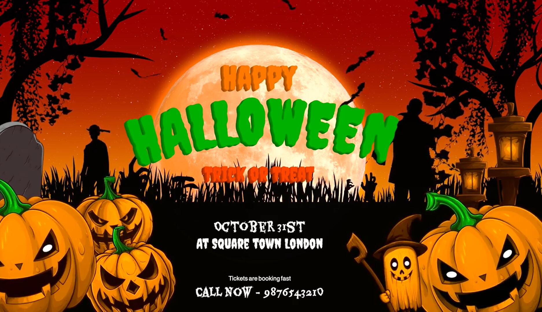 FCPX插件：10万圣节恐怖哥特式惊悚场景幽灵文字标题包 . sucaiwan.com