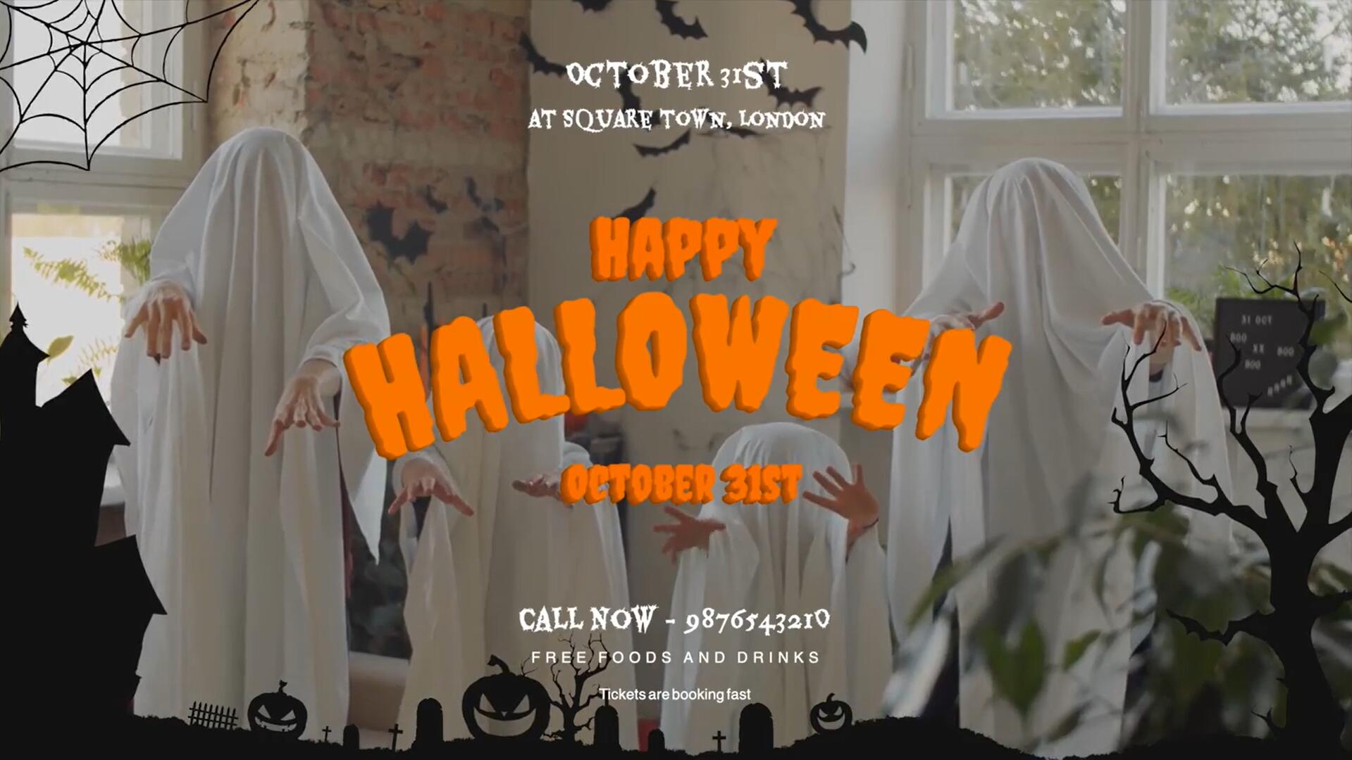 FCPX插件：10万圣节恐怖哥特式惊悚场景幽灵文字标题包 . sucaiwan.com