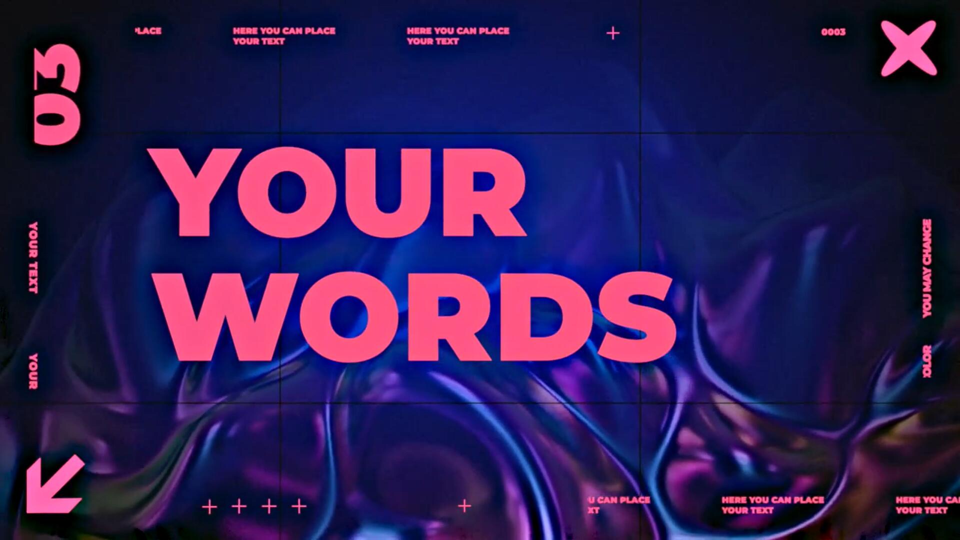 FCPX插件：5个赛博朋克场景3D液体模拟未来派动态排版标题 . sucaiwan.com