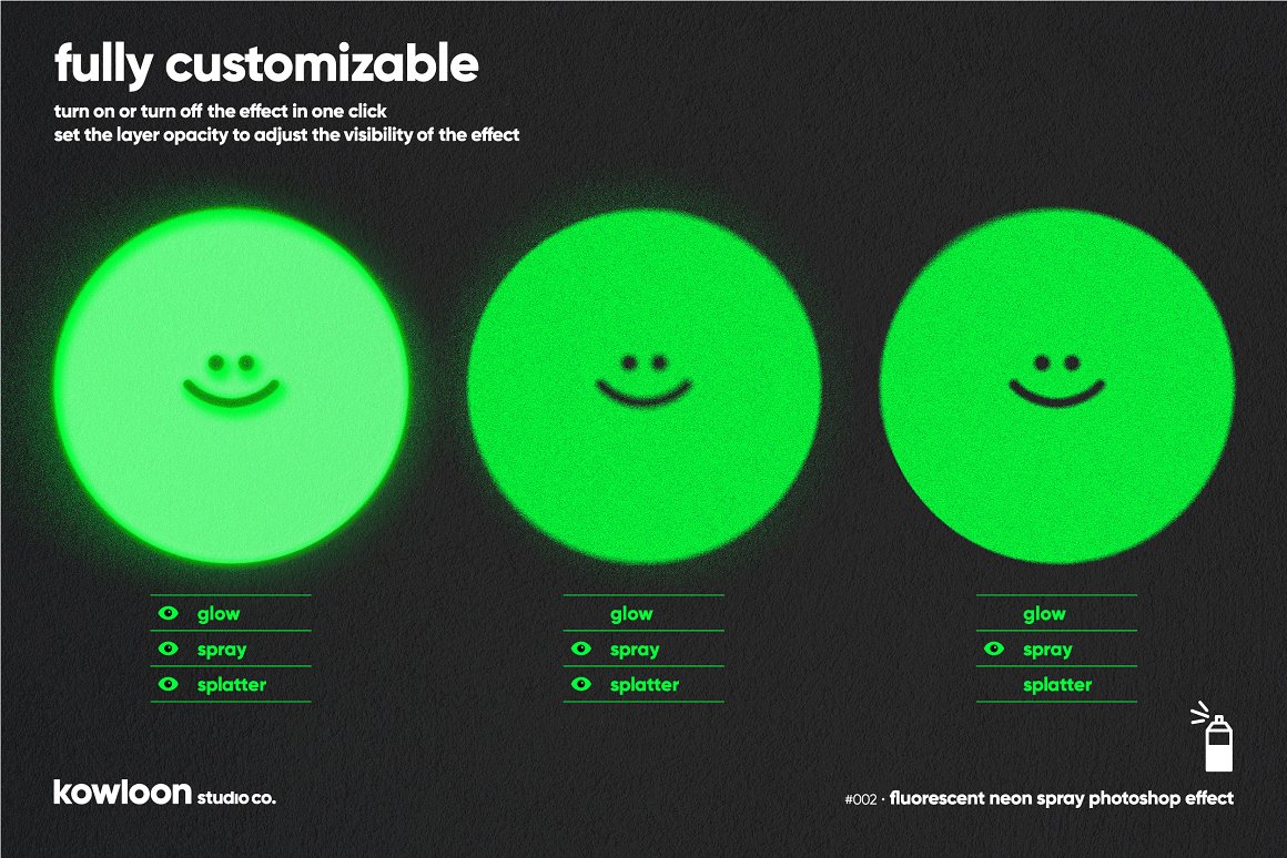 逼真街头喷涂风格霓虹灯荧光喷雾效果文字LOGO图形PSD模板 . sucaiwan.com