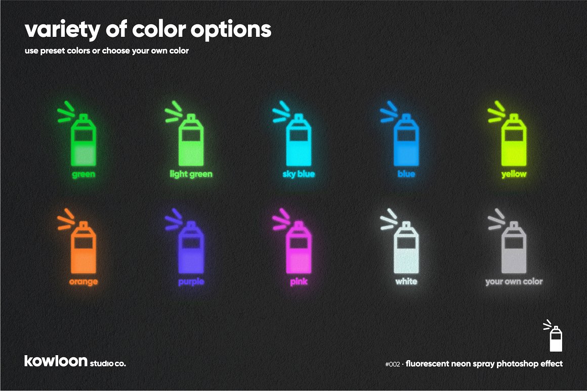 逼真街头喷涂风格霓虹灯荧光喷雾效果文字LOGO图形PSD模板 . sucaiwan.com