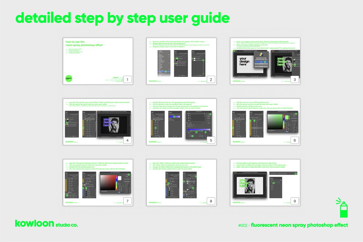 逼真街头喷涂风格霓虹灯荧光喷雾效果文字LOGO图形PSD模板 . sucaiwan.com
