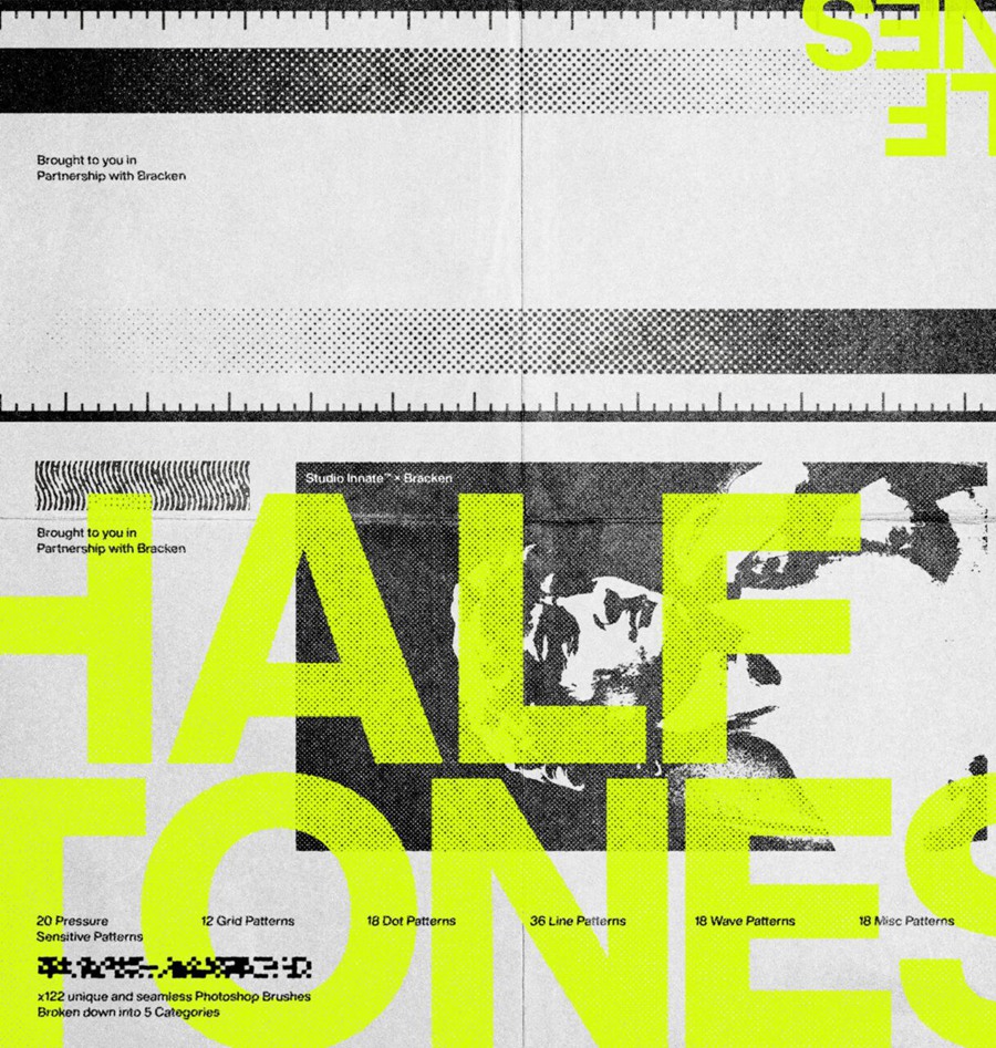 122个独特复古半色调像素风肌理无缝PS笔刷 Halftones By Studio Innate 笔刷资源 第1张-素材湾丨精选海外优质设计素材资源 122个独特复古半色调像素风肌理无缝PS笔刷 Halftones By Studio Innate 笔刷资源 sucaiwan.com