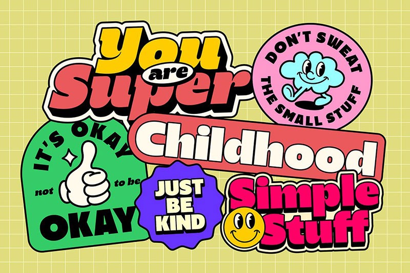 15款卡通逆反差英文字体合集 设计素材 第23张-素材湾丨精选海外优质设计素材资源 15款卡通逆反差英文字体合集 设计素材 sucaiwan.com