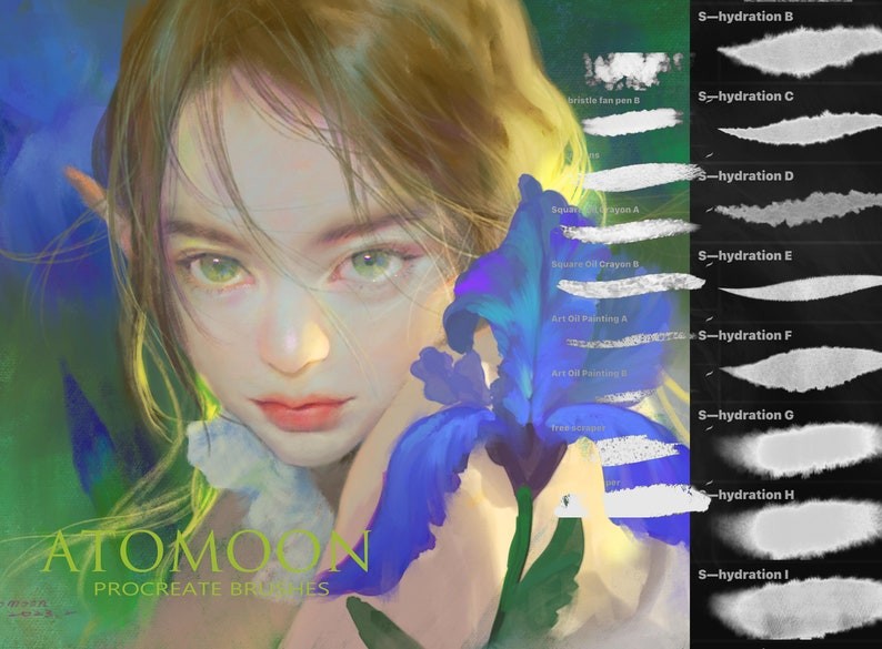 Procreate厚涂速写粉彩笔刷套装 笔刷资源 sucaiwan.com