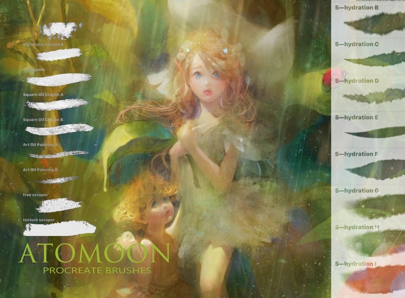 Procreate厚涂速写粉彩笔刷套装 笔刷资源 sucaiwan.com