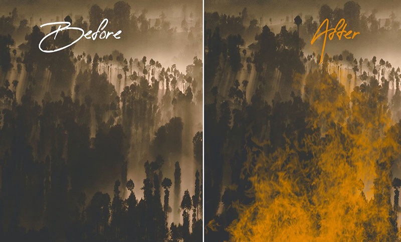 30个火焰燃烧特效PS笔刷 笔刷资源 sucaiwan.com