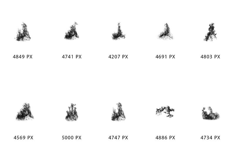 30个火焰燃烧特效PS笔刷 笔刷资源 sucaiwan.com