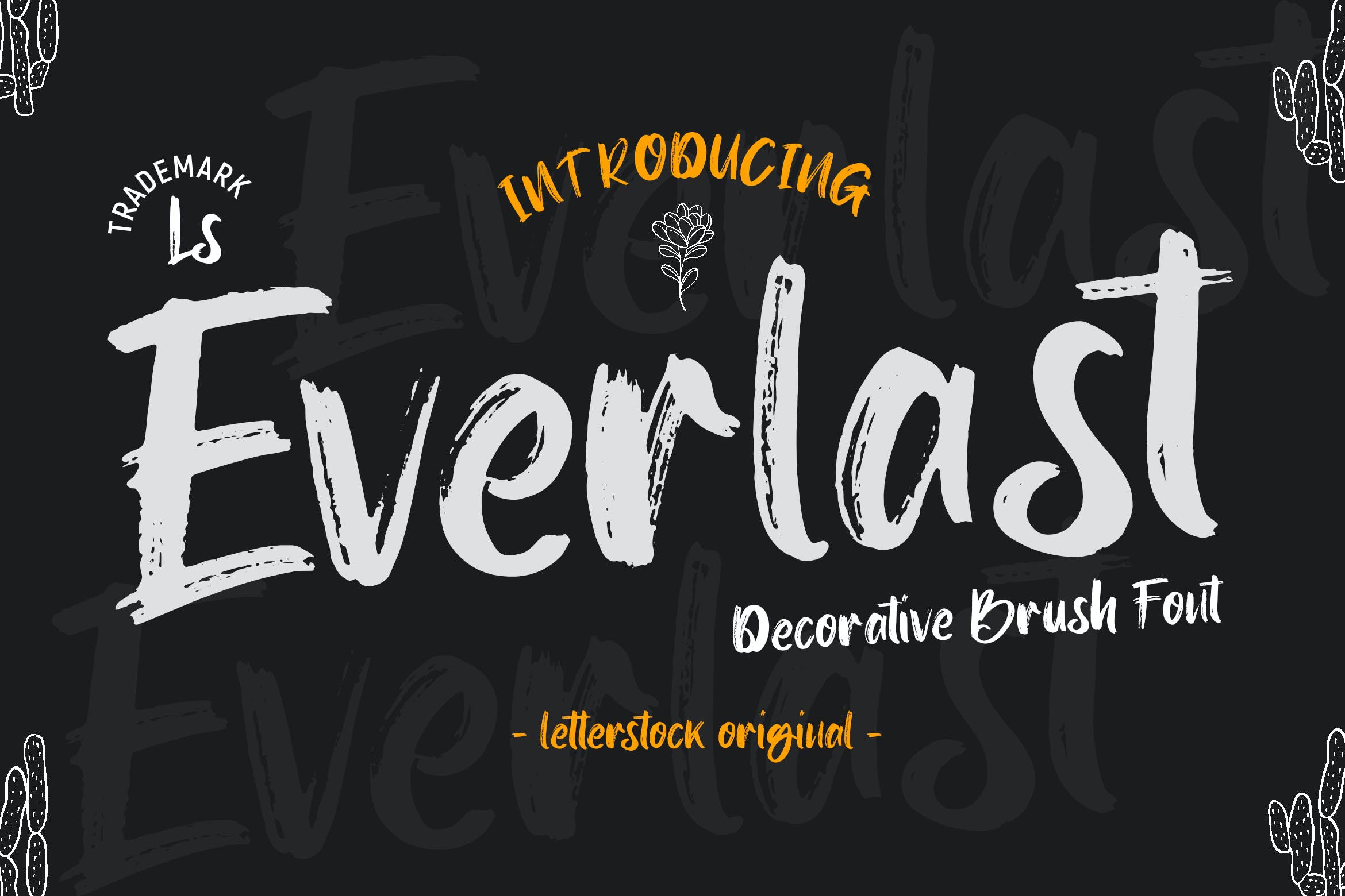 海报设计复古品牌字体 Everlast 设计素材 sucaiwan.com