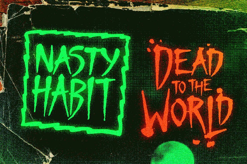 HorrorScope手绘恐怖英文字体 设计素材 sucaiwan.com