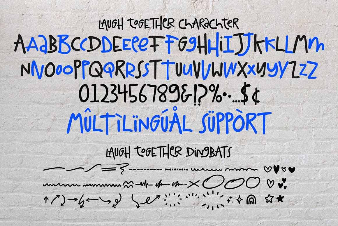 英文字体：趣味大胆城市街头喷雾服饰文化刷漆标记涂鸦英文字体 Laugh Together - Spray Tagging 设计素材 sucaiwan.com