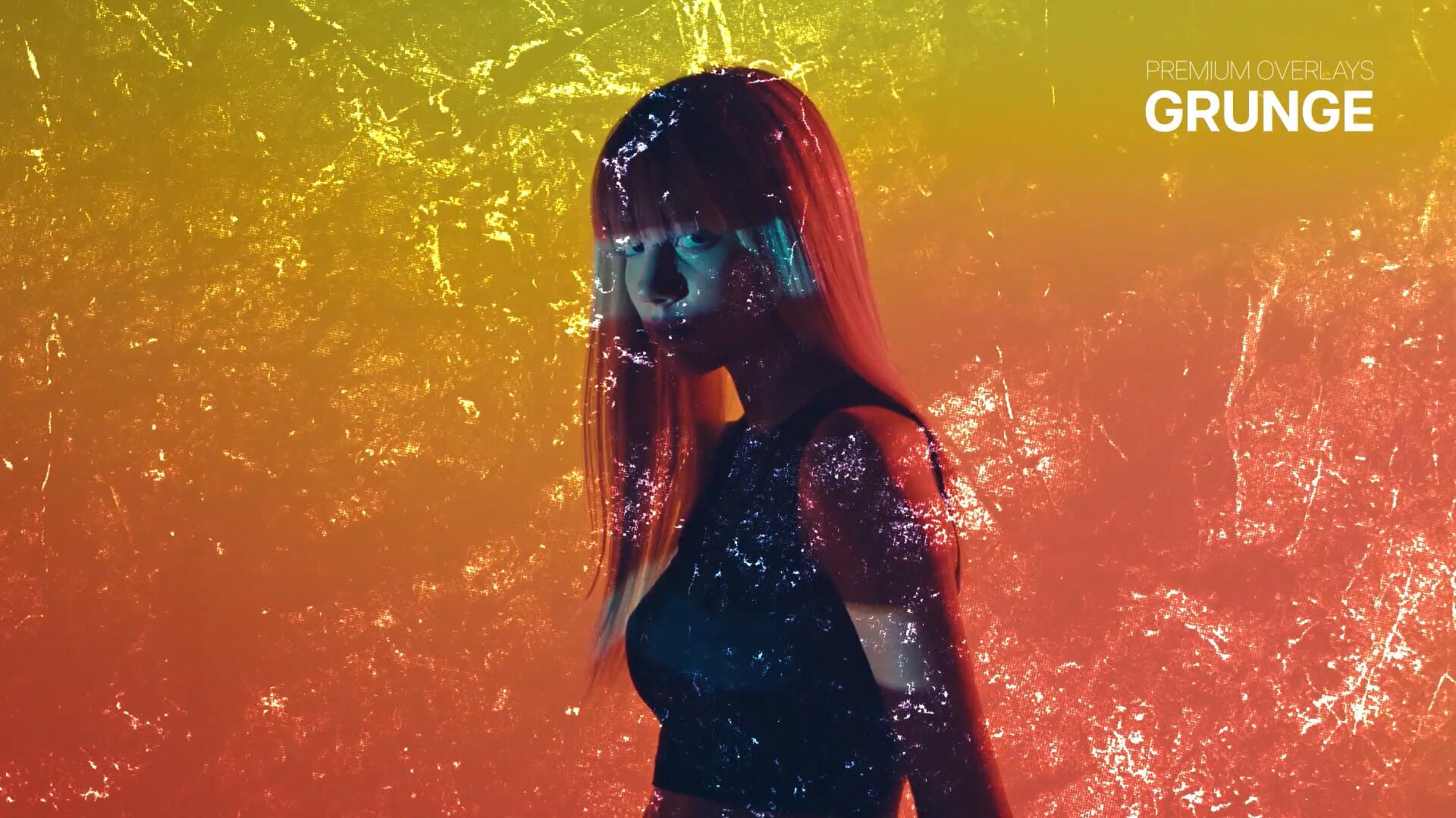 AE模板：复古做旧粗糙划痕颗粒半调肌理纹理叠加模板素材 Premium Overlays Grunge . sucaiwan.com