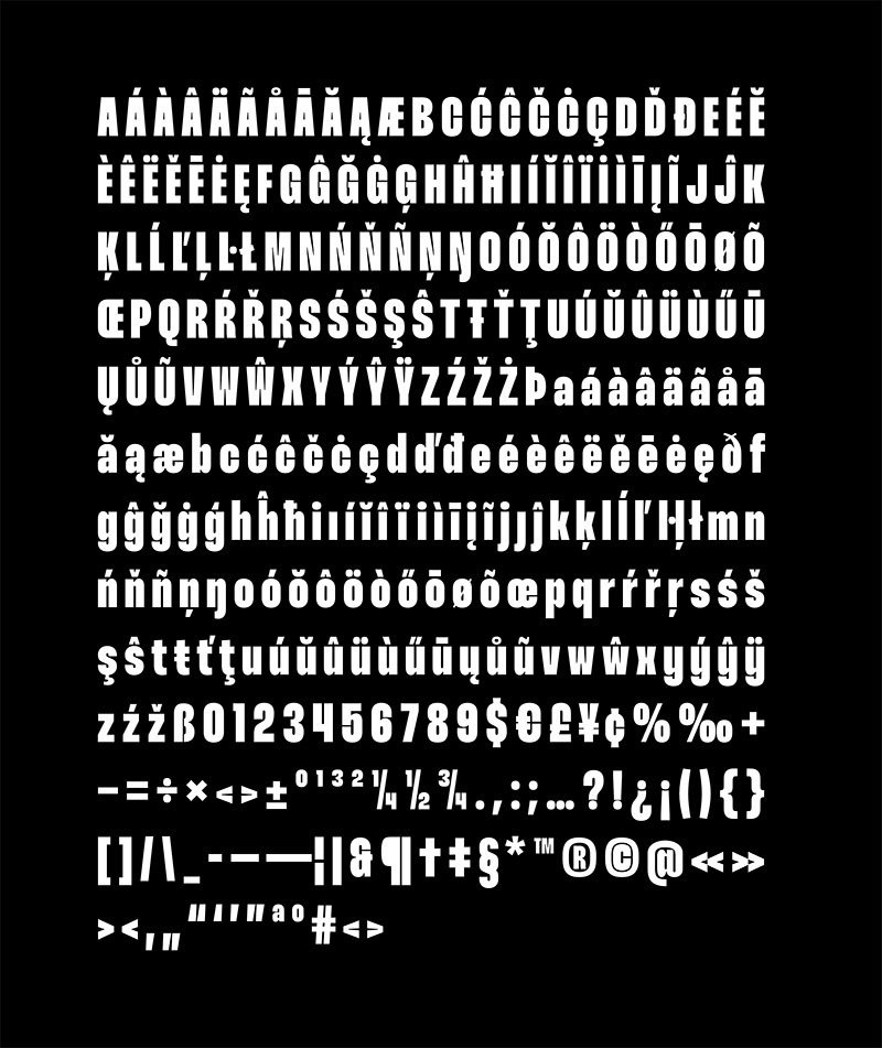 THUNDER可商用无衬线英文字体 设计素材 sucaiwan.com