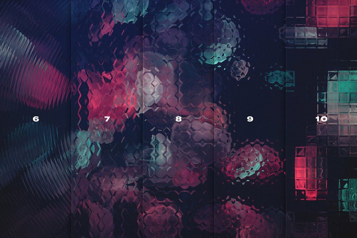 创意抽象艺术玻璃神秘扭曲划痕纹理视觉效果PSD样机模板 Refraction & Distortion Glass Effect 样机素材 sucaiwan.com