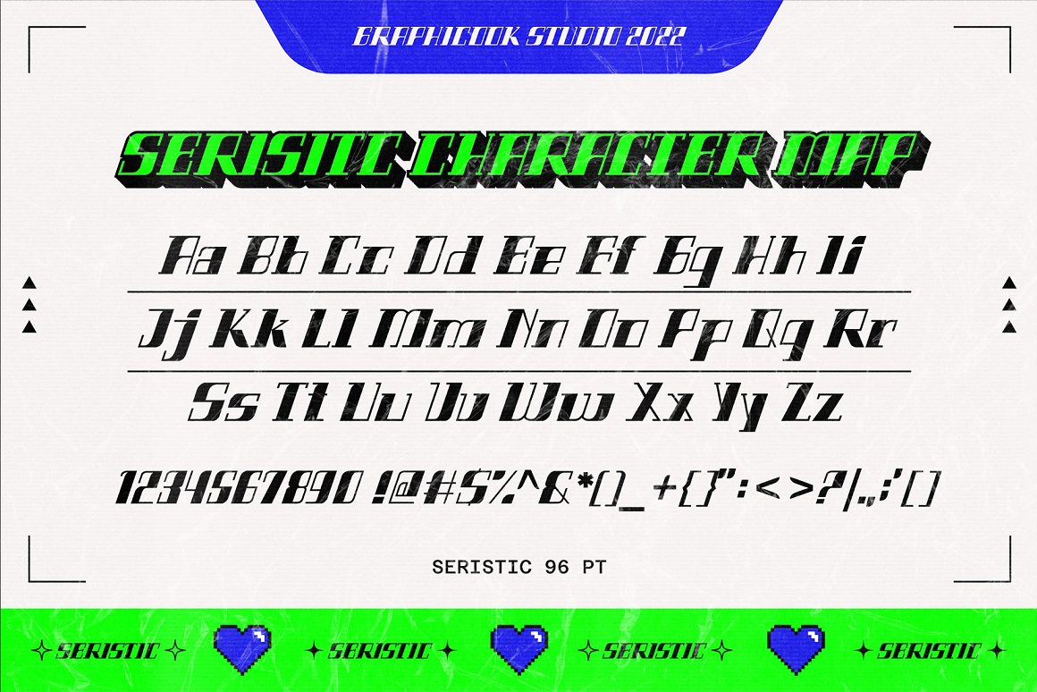 千禧年复古未来科技感Y2K风格标题杂志包装电影字体包 Seristic Y2K Typeface 设计素材 第7张-素材湾丨精选海外优质设计素材资源 千禧年复古未来科技感Y2K风格标题杂志包装电影字体包 Seristic Y2K Typeface 设计素材 sucaiwan.com