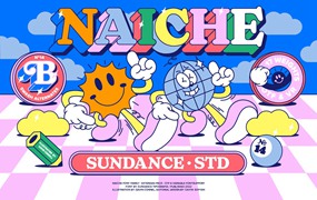 35款经典复古Cooper风格趣味卡通幽默衬线英文字体家族 Naiche Font Family