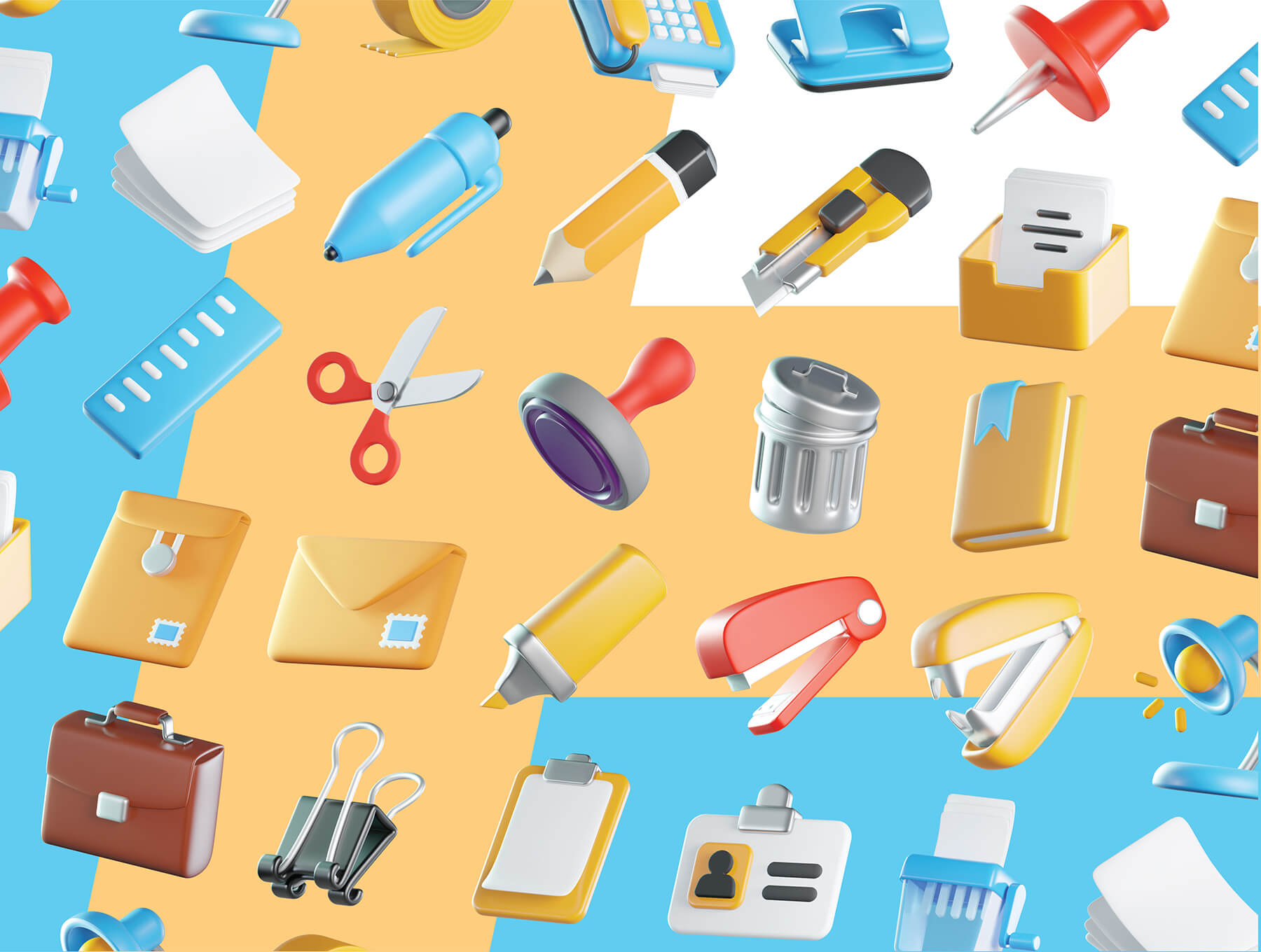 25个独特优质的即用型逼真工作台办公用品文具3D图标包 Stationery 3D Icons 图标素材 第5张-素材湾丨精选海外优质设计素材资源 25个独特优质的即用型逼真工作台办公用品文具3D图标包 Stationery 3D Icons 图标素材 sucaiwan.com