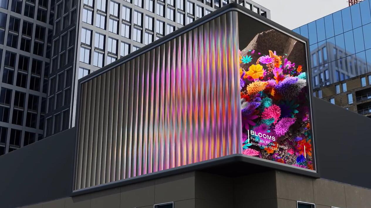 AE模板：10个逼真城市3D弯曲街角广告屏场景效果包 . sucaiwan.com