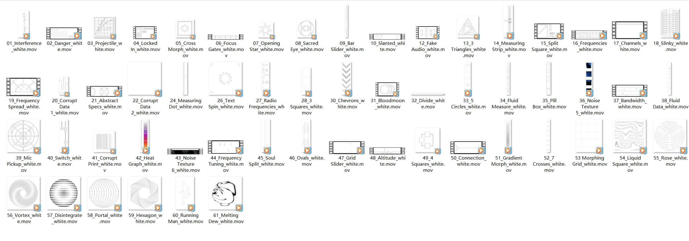 Motion Icon Pack 60多个极简主义抽象趣味性预渲染动画运动图标形状元素包MOV动效素材 Animated Elements vol.1 图标素材 sucaiwan.com