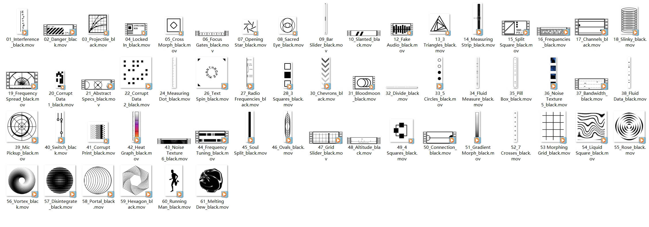 Motion Icon Pack 60多个极简主义抽象趣味性预渲染动画运动图标形状元素包MOV动效素材 Animated Elements vol.1 图标素材 sucaiwan.com