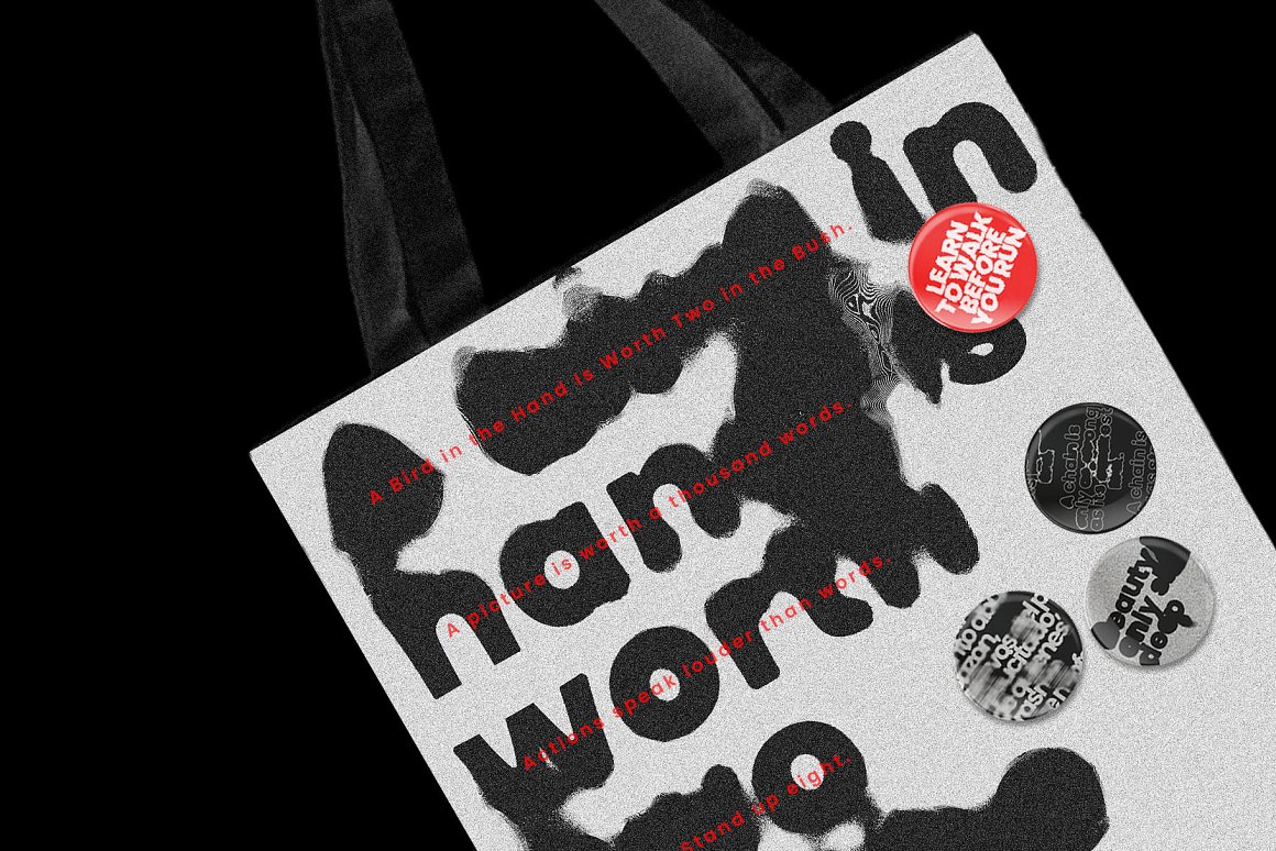 Inartflow 40个抽象艺术酸性墨迹故障置换扭曲类型失真海报PSD样机模板 样机素材 sucaiwan.com