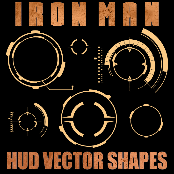 科技感圆环PS形状，CSH格式 笔刷资源 sucaiwan.com