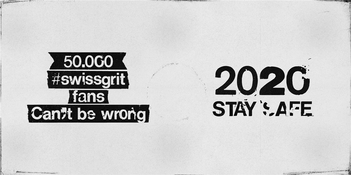 90年代复古做旧墨迹破损砂砾排版贴花转印英文字体下载 Swiss Grit Display Font . sucaiwan.com