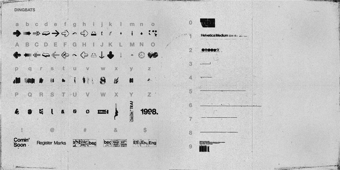 90年代复古做旧墨迹破损砂砾排版贴花转印英文字体下载 Swiss Grit Display Font . sucaiwan.com