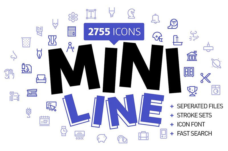 2700+精美矢量线条图标素材库 图标素材 sucaiwan.com