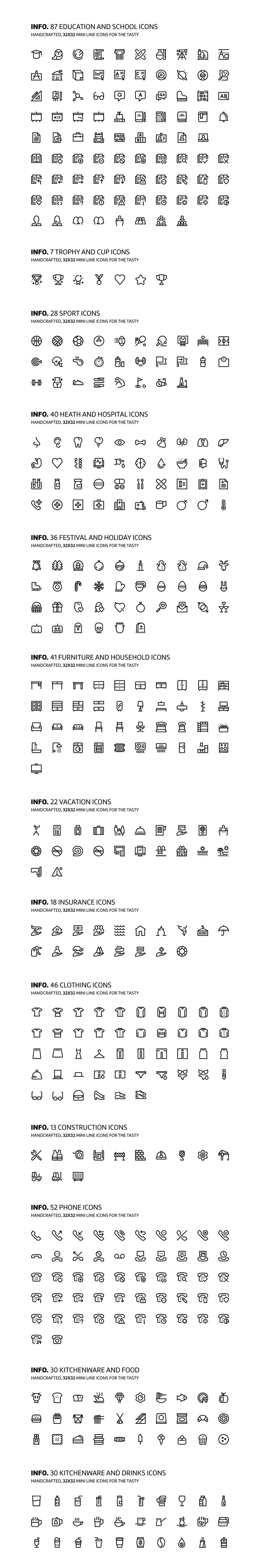 2700+精美矢量线条图标素材库 图标素材 sucaiwan.com