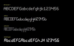 27款电子时钟数字字体合集