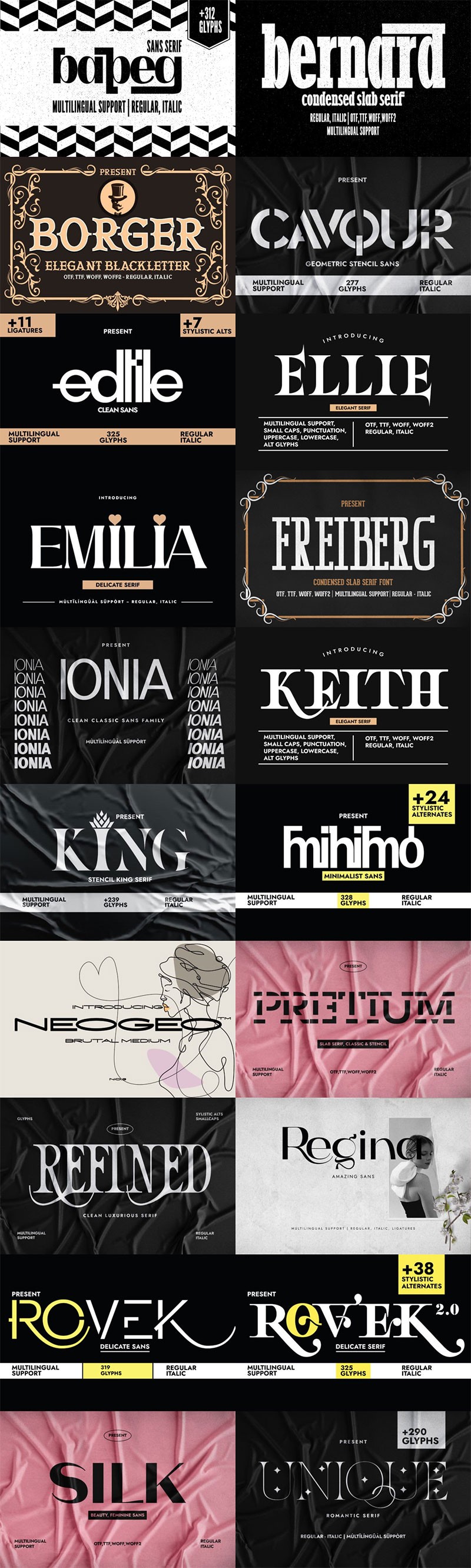 20款现代品牌杂志海报字体合集 设计素材 sucaiwan.com