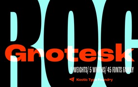 Roc Grotesk现代无衬线英文字体完整版