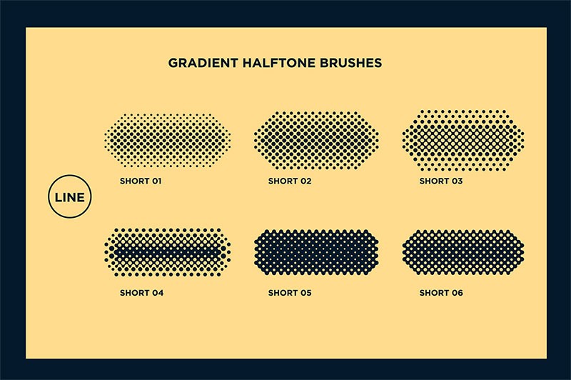 80+Illustrator半色调图案笔刷 笔刷资源 sucaiwan.com