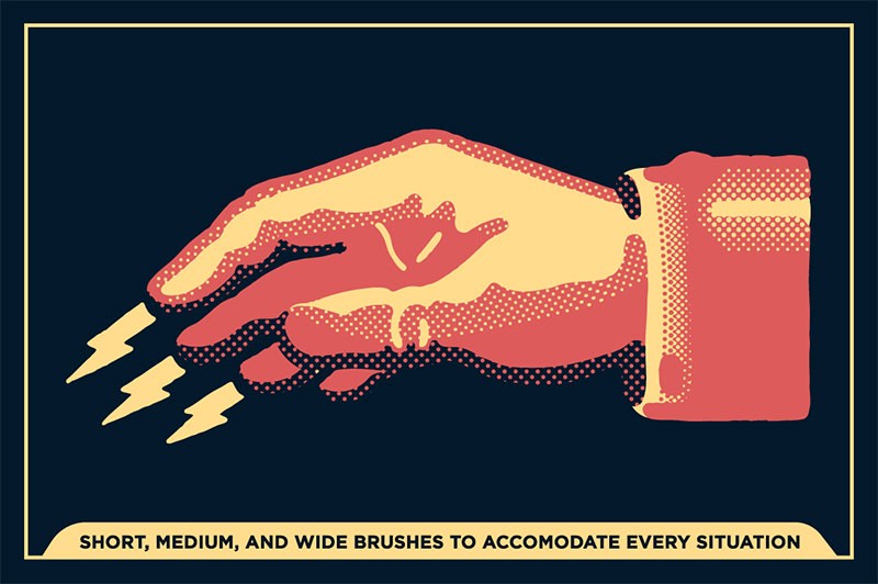 80+Illustrator半色调图案笔刷 笔刷资源 sucaiwan.com