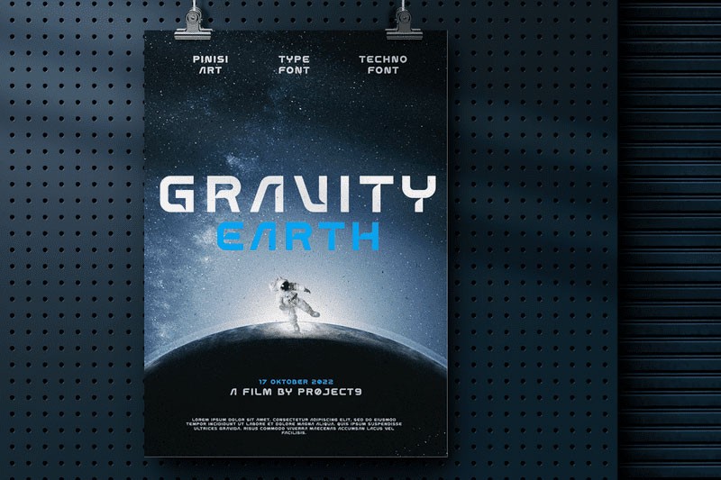 Project 9 未来科技感英文字体 设计素材 sucaiwan.com